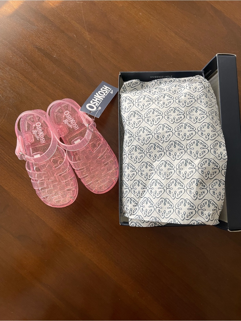 OshKosh B'gosh Sparkle Pink Jelly Sandals